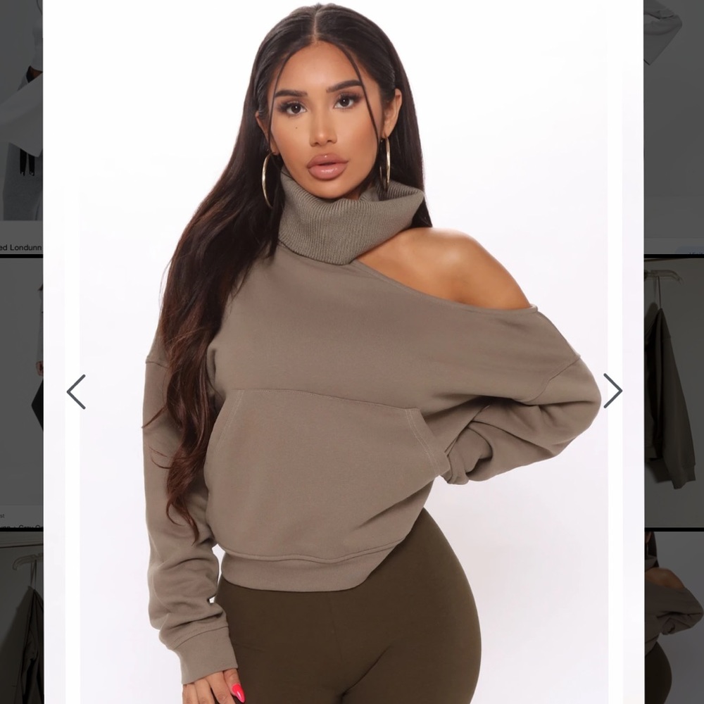 Fashion Nova One by One Turtleneck Sweatshirt